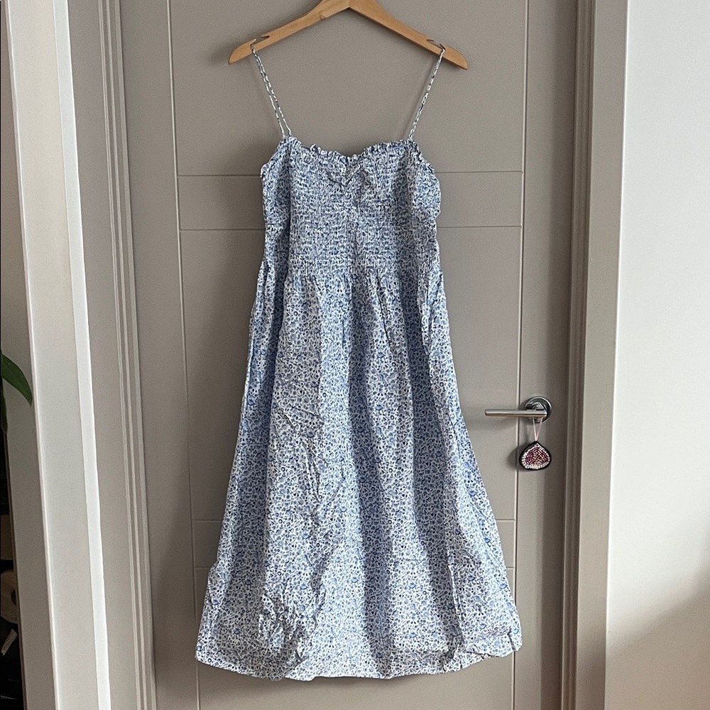 H&M Blue Floral Midi Dress